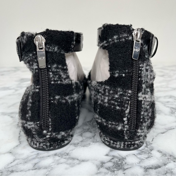 Marc Fisher Alen Flats Pointed Toe Black Gray Tweed - Picture 4 of 10